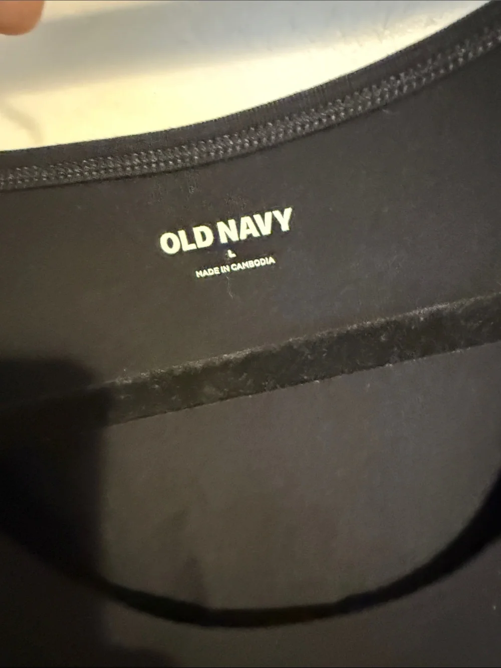 Old Navy Black Puff Sleeve Scoop Neck Tee